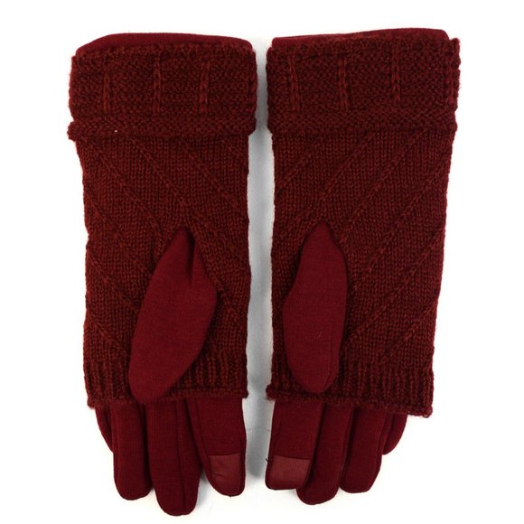 WINE Double Layer Knitted Touch Screen Gloves - Picture 4 of 5